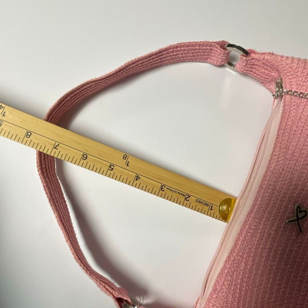 Betmar pink woven satchel or top handle bag. - Picture 6 of 9